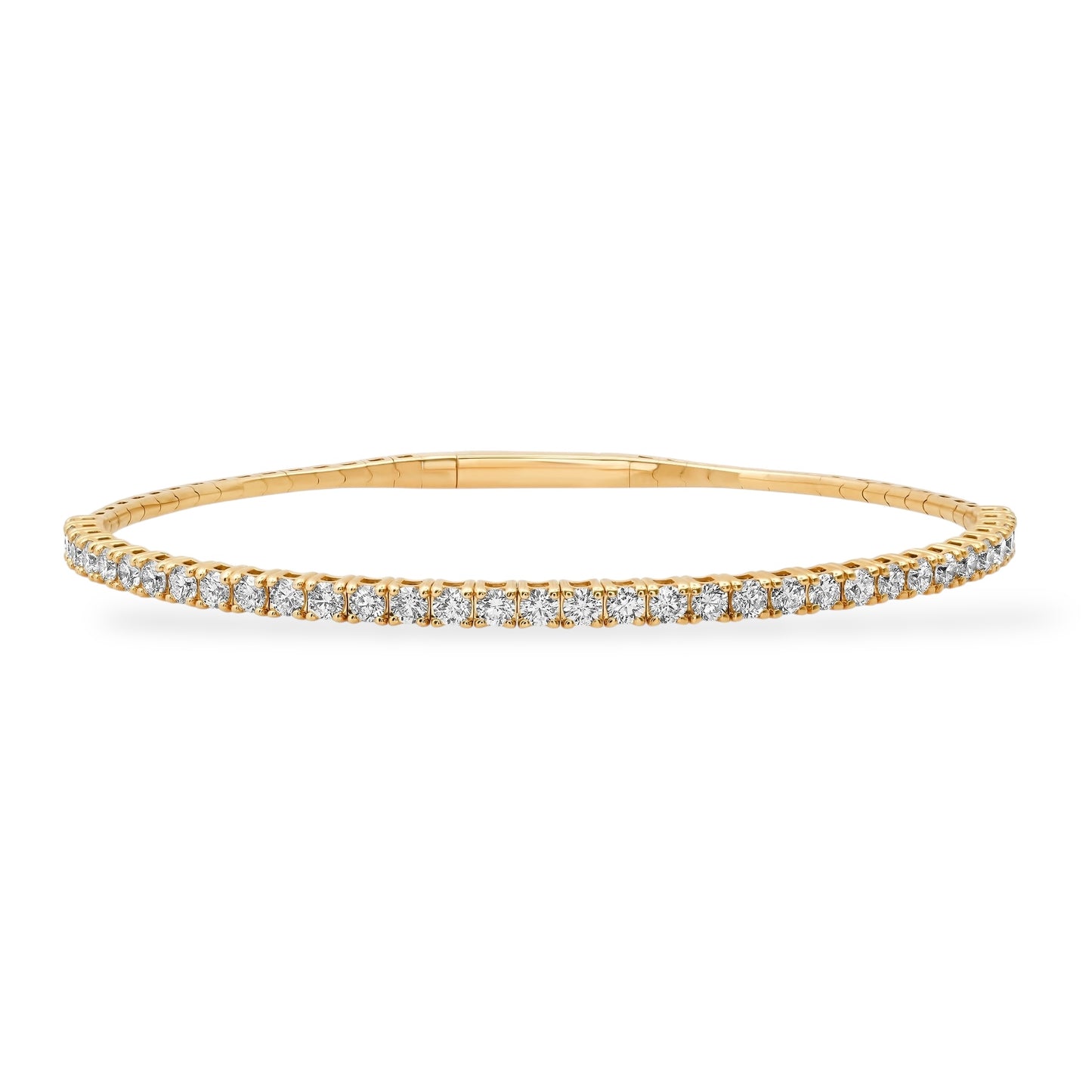 2.3MM 5-POINTER HALF DIAMOND FLEX BANGLE BRACELET