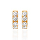 3.0MM 10-POINTER DIAMOND HUGGIE EARRINGS(YELLOW GOLD)