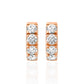 3.0MM 10-POINTER DIAMOND HUGGIE EARRINGS(ROSE GOLD)