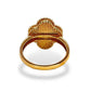 14KT GOLD GREEN MALACHITE CLOVER RING