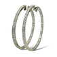 14KT WHITE GOLD 4CTW VS-1 DIAMOND HOOPS