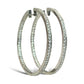 14KT WHITE GOLD 4CTW VS-1 DIAMOND HOOPS