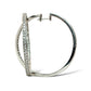 14KT WHITE GOLD 4CTW VS-1 DIAMOND HOOPS
