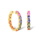 14KT RAINBOW SAPPHIRE LADIES HOOPS 0.44CTW