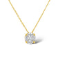 14Kt GOLD 2.00CTW ROUND-CUT SOLITAIRE ILLUSION PENDANT