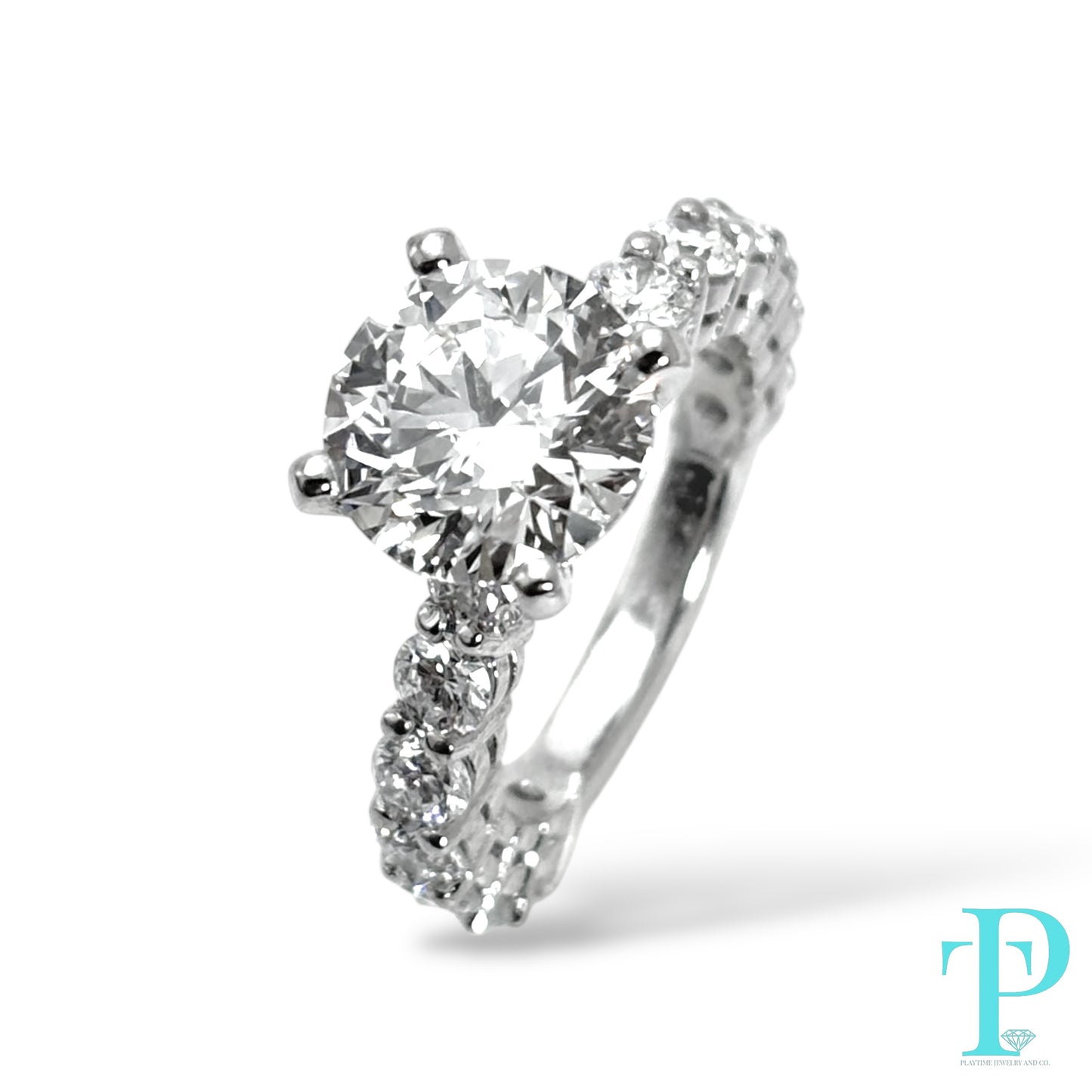 2.00 CT ROUND-CUT DIAMOND ENGAGEMENT RING / LAB-GROWN