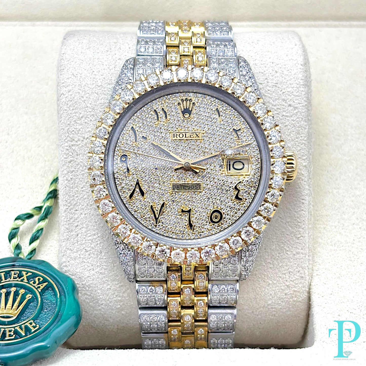 36MM ROLEX DATEJUST Ref.16013 / 15CT DIAMOND BUSTDOWN / AUTOMATIC