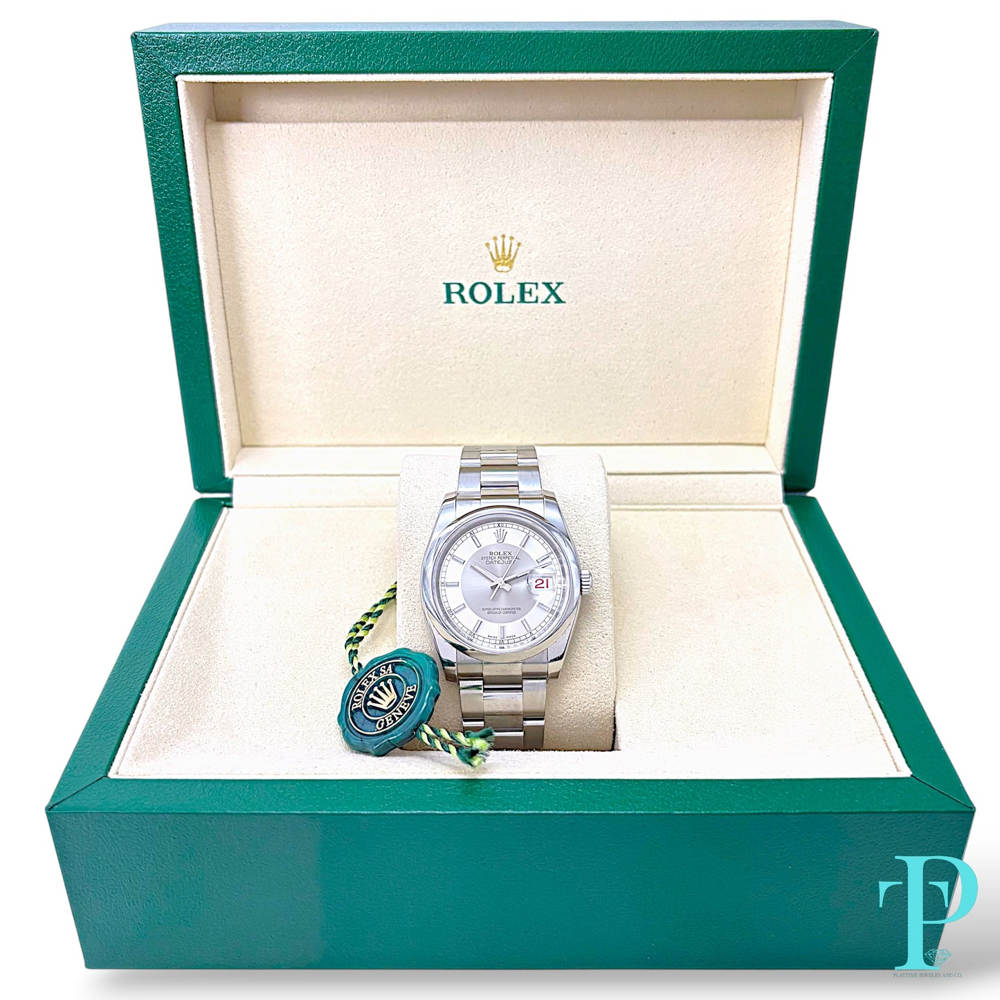 36MM ROLEX DATEJUST “TUXEDO DIAL” Ref.116200 MENS WATCH