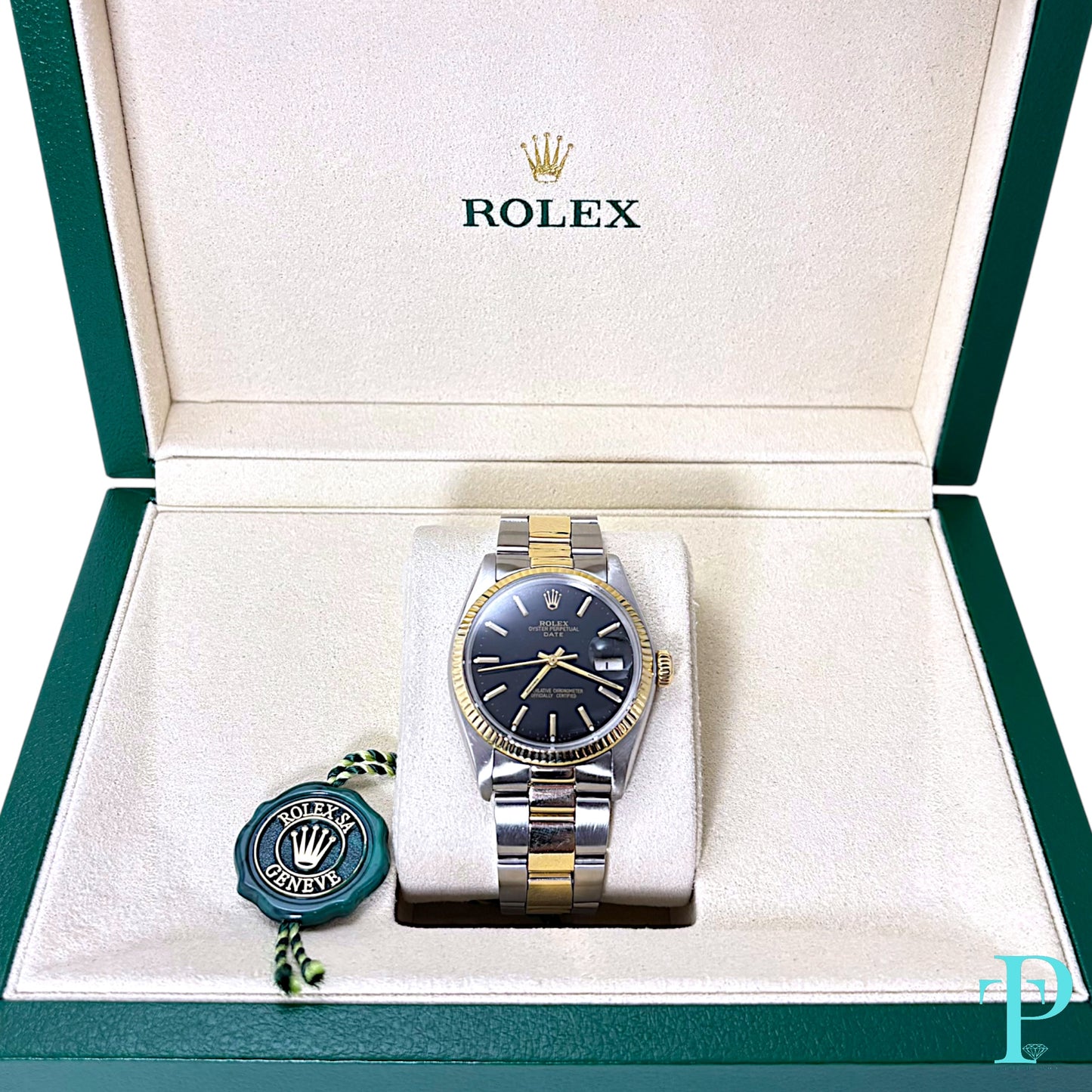 34MM ROLEX DATE Ref.1503 14KT YELLOW GOLD TWO-TONE MENS WATCH