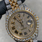 ROLEX DATEJUST 41MM YELLOW 18KT GOLD TWO-TONE VVS-1 ROMAN DIAL BUSTDOWN