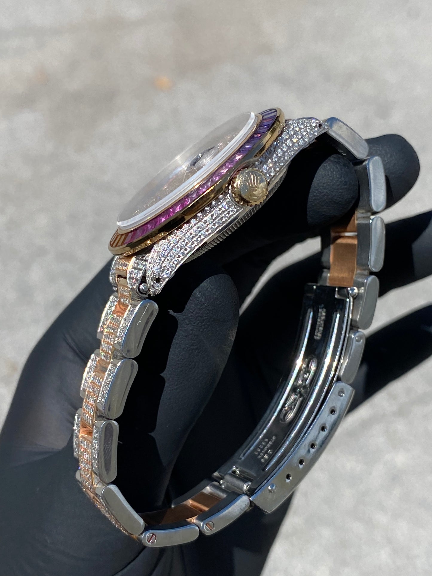 ROLEX DATEJUST 36MM “RAINBOW SAPPHIRE” VS-1 BUSTDOWN