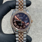 ROLEX DATEJUST 41MM VVS-1 ROSE GOLD TWO-TONE CHOCOLATE ROMAN DIAMOND DIAL