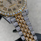 ROLEX DATEJUST 41MM YELLOW 18KT GOLD TWO-TONE VVS-1 ROMAN DIAL BUSTDOWN