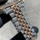 ROLEX DATEJUST 41MM VVS-1 ROSE GOLD TWO-TONE CHOCOLATE ROMAN DIAMOND DIAL