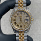 ROLEX DATEJUST 41MM YELLOW 18KT GOLD TWO-TONE VVS-1 ROMAN DIAL BUSTDOWN