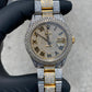 ROLEX DATEJUST 36MM YELLOW TWO-TONE, ROMAN DIAL & DOUBLE ROW BEZEL BUSTDOWN