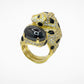VINTAGE PANTHERA .925 STERLING ESTATE RING