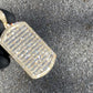 SOLID 14KT VVS-1 NATURAL DIAMOND “DOG-TAG” PENDANT