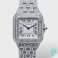 31MM CARTIER PANTHERE DE CARTIER / BUSTDOWN / DIAMOND ENCRUSTED / STAINLESS STEEL / NATURAL DIAMONDS / WHITE ROMAN DIAL