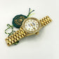ROLEX DATEJUST 26MM 18KT SOLID GOLD LADIES .90CTW DIAMOND BEZEL & DIAL