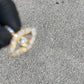 SOLID 14KT ALL SEEING EYE VVS-1  LAB GROWN DIAMOND PENDANT