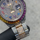 ROLEX DATEJUST 36MM “RAINBOW SAPPHIRE” VS-1 BUSTDOWN