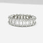 14KT WHITE GOLD VVS-1 IGI CERTIFIED 16.5CTW DIAMOND EMERALD CUT ETERNITY BAND
