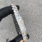 SOLID 10KT WHITE GOLD 9MM 50.3G 4.93CTW 8” BUSTDOWN MIAMI CUBAN LINK BRACELET