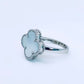14KT CLOVER MOTHER-OF-PEARL RING