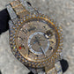 ROLEX SKY-DWELLER 42MM FULL VVS-1 NATURAL DIAMOND "BUSTDOWN" 23CT.