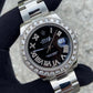 ROLEX DATEJUST 41MM STAINLESS STEEL 3CT DIAL BEZEL